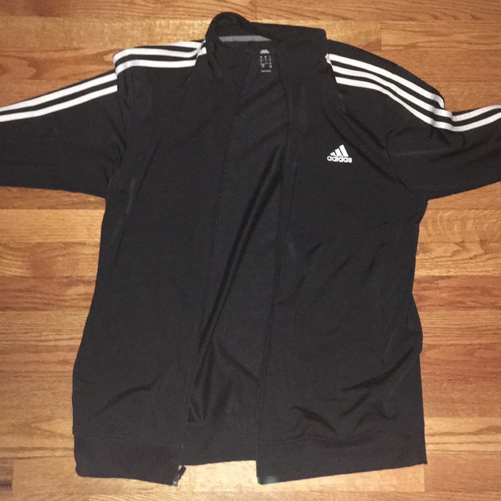 Black zip up Adidas Jacket